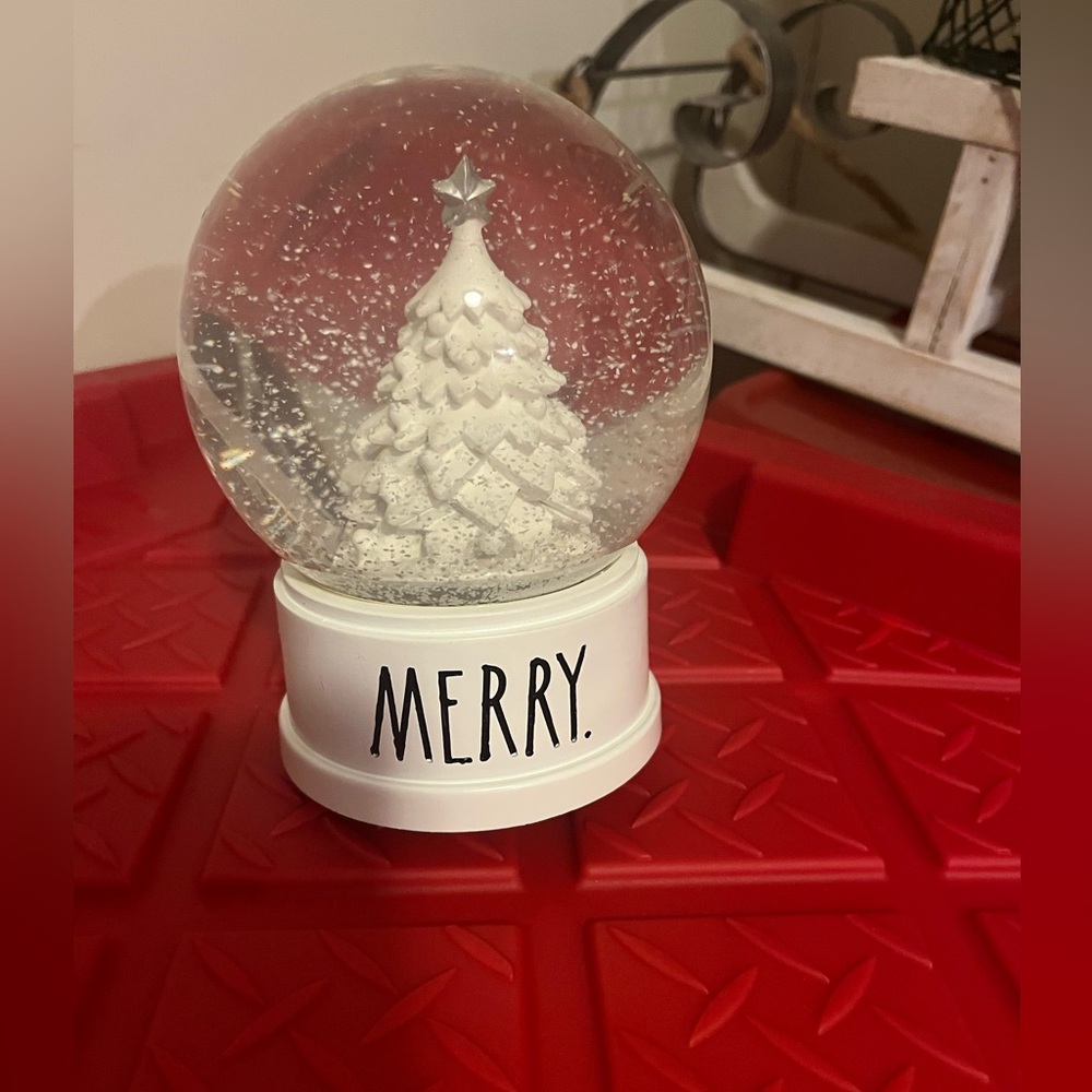 RAE DUNN White Snow Globe